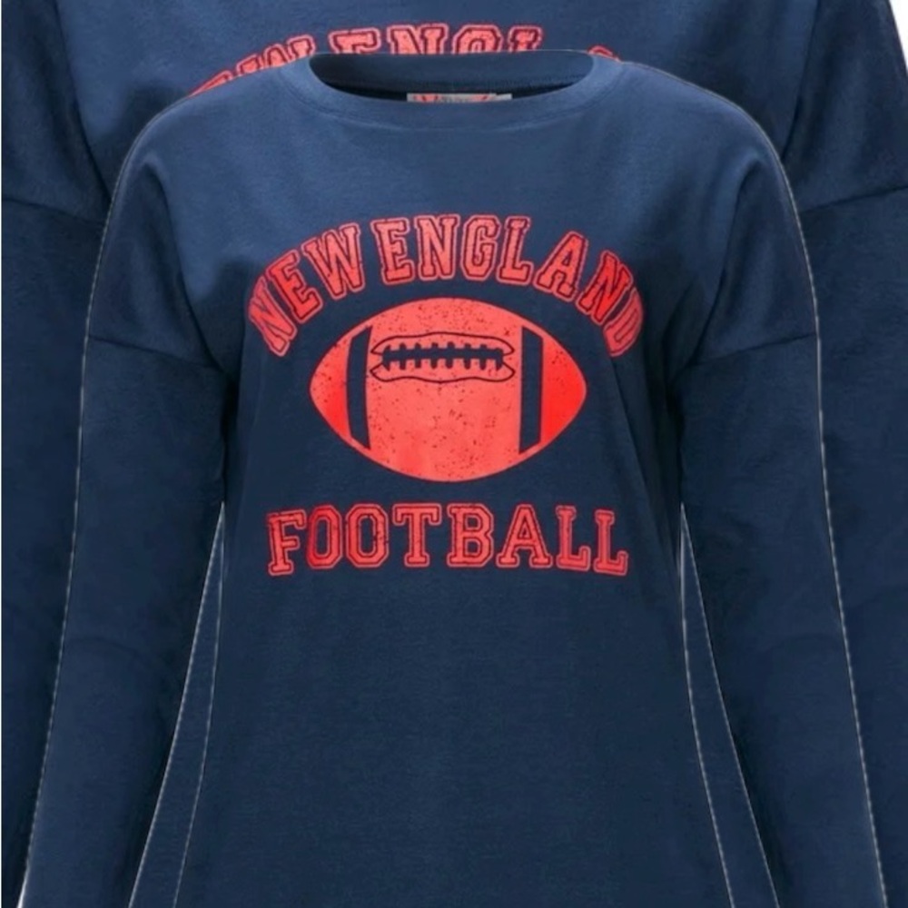 Women’s Navy Blue Football Graphic Sweatshirt